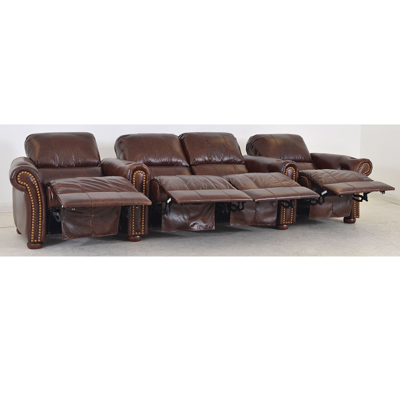 Continental Seating Antigua Four Seat Reclined Brown