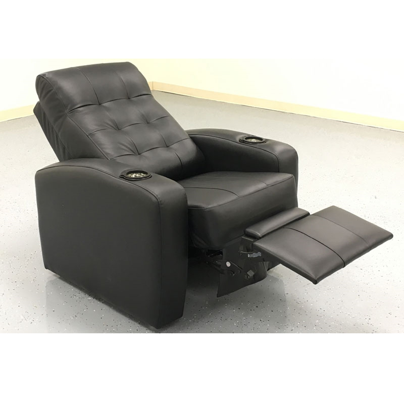Continental Seating Dallas Single Seat Reclined Black Left