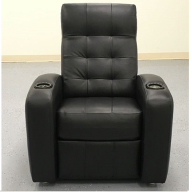 Continental Seating Dallas Single Seat Upright Black Front