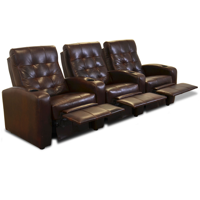 Continental Seating Dallas Three Seat Reclined Brown