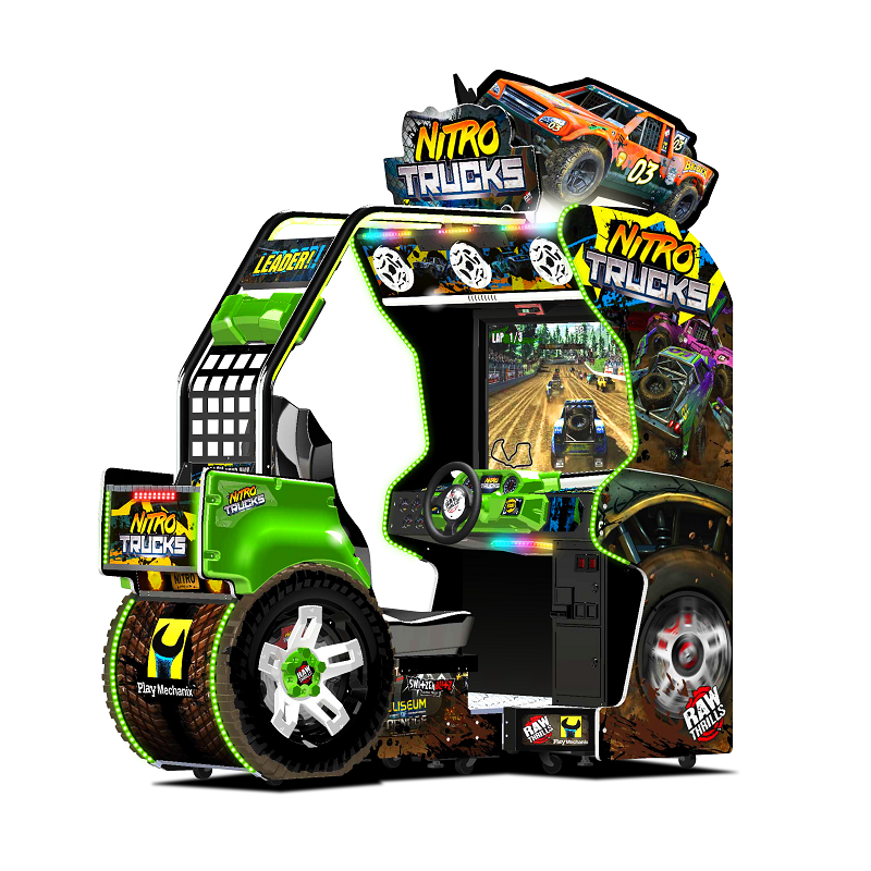 Raw Thrills Nitro Trucks Arcade Cabinet Green