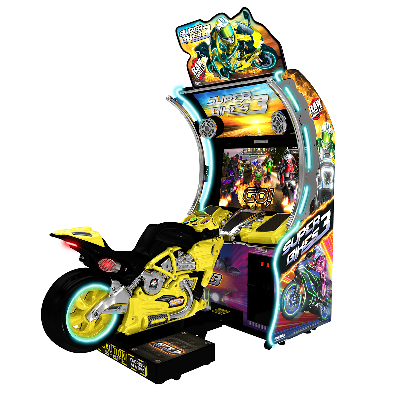 Raw Thrills Super Bikes 3 Arcade Cabinet Yellow