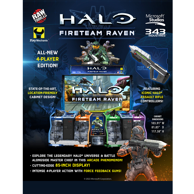 Raw Thrills Halo Fireteam Raven Arcade Cabinet